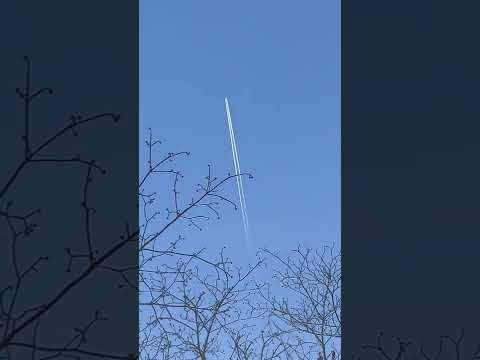 Airliner contrails, 1142 hrs, Wednesday 2 March 2022, Seneca, S.C., 66° F, 27 percent humidity, W 7