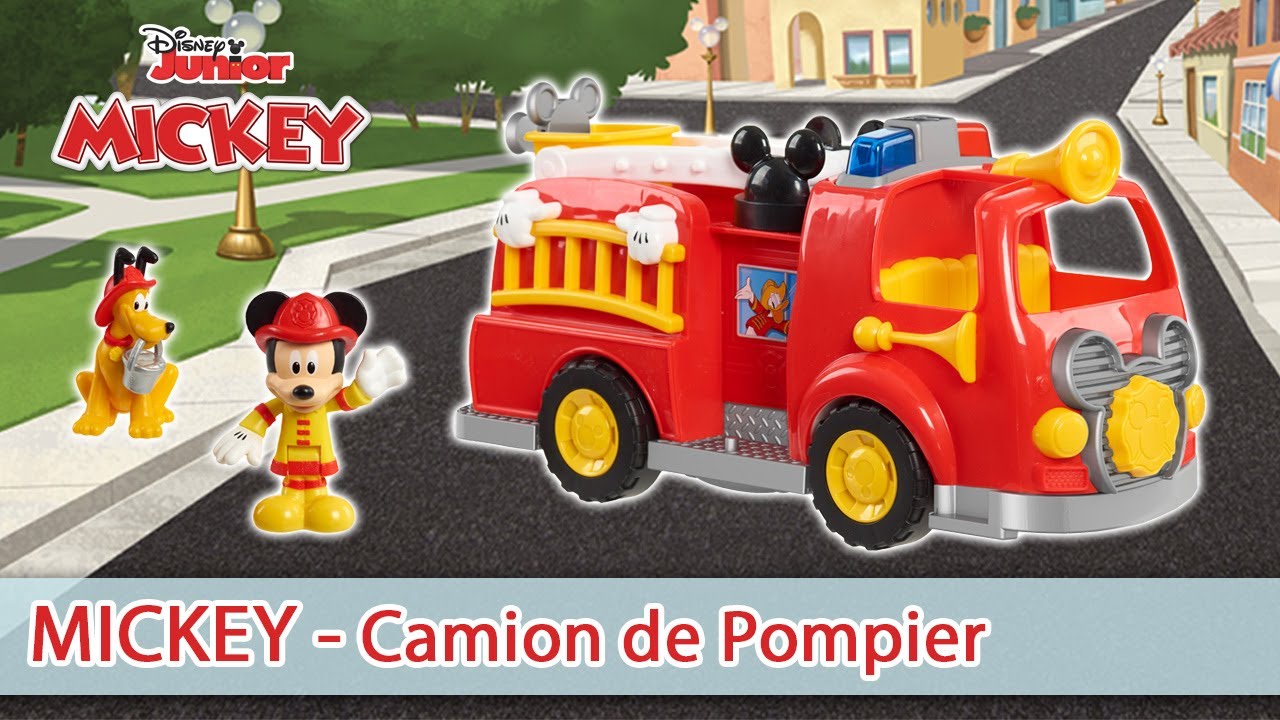 Disney Mickey, Mickey, Camion de Pompier, avec Fonctions sonores