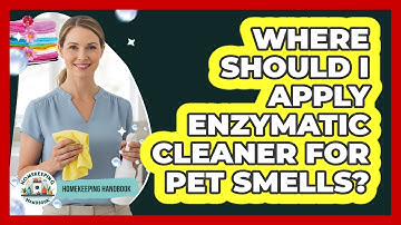 Where Should I Apply Enzymatic Cleaner For Pet Smells?