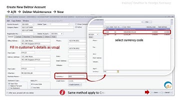 AutoCount V2 - New Debtor / Creditor in Foreign Currency