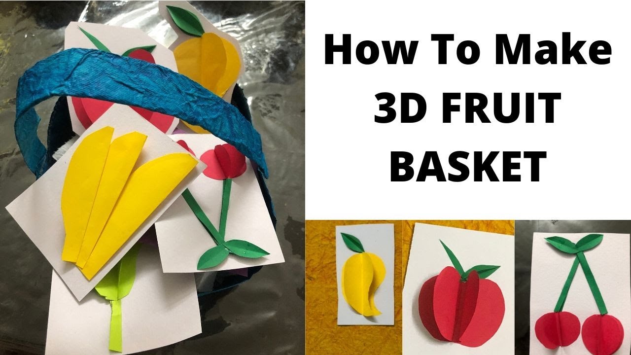 DIY Paper Craft basket making how to make fruit basket YouTube