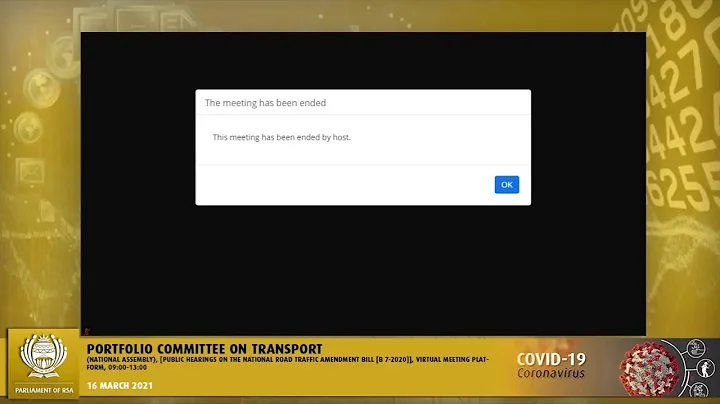 Portfolio Committee on Transport, 16 March 2021