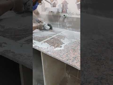 أقوي الطرق في قص مكان حوض رخام المطبخ