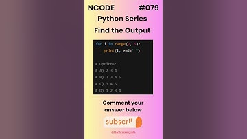 NCODE #079 | Find the Output | Comment your Answer Below | #coding #pythondaily #python #mcqsquiz