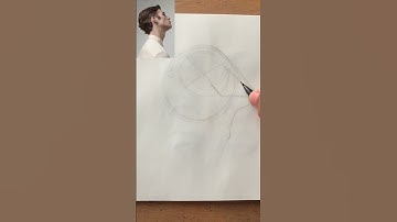 How to draw extreme angle using the Loomis method #howtodrawportrait #loomismethod