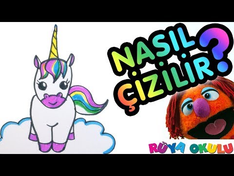 Unicorn Nasıl Çizilir? - Tek Boynuzlu At - 🦄 - Çocuklar İçin Resim Çizme - RÜYA OKULU