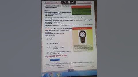 subject : physics class 10th chapter : 10 topic : damped oscillations