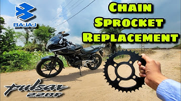 Bajaj Pulsar 220F Chain Sprocket Change || Pulsar 220f chain sound problem