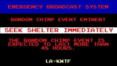 WARNING: Random Chimp Event Eminent
