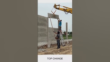 Precast fence installation process #smartwork #tools #technology #machinery #viral #short