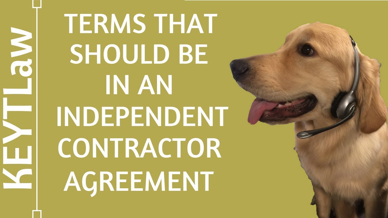 Terms That Should Be In An Independent Contractor Agreement 2022 YouTube