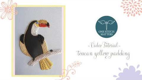 Beginner hand embroidery tutorial. Goldwork soft padding