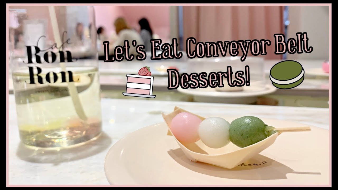 Conveyor Belt Desserts at Cafe Ron Ron 🍰🍡 // Japan Vlog YouTube