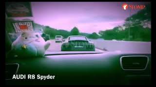 Volkswagen and Audi weave through traffic at high speeds