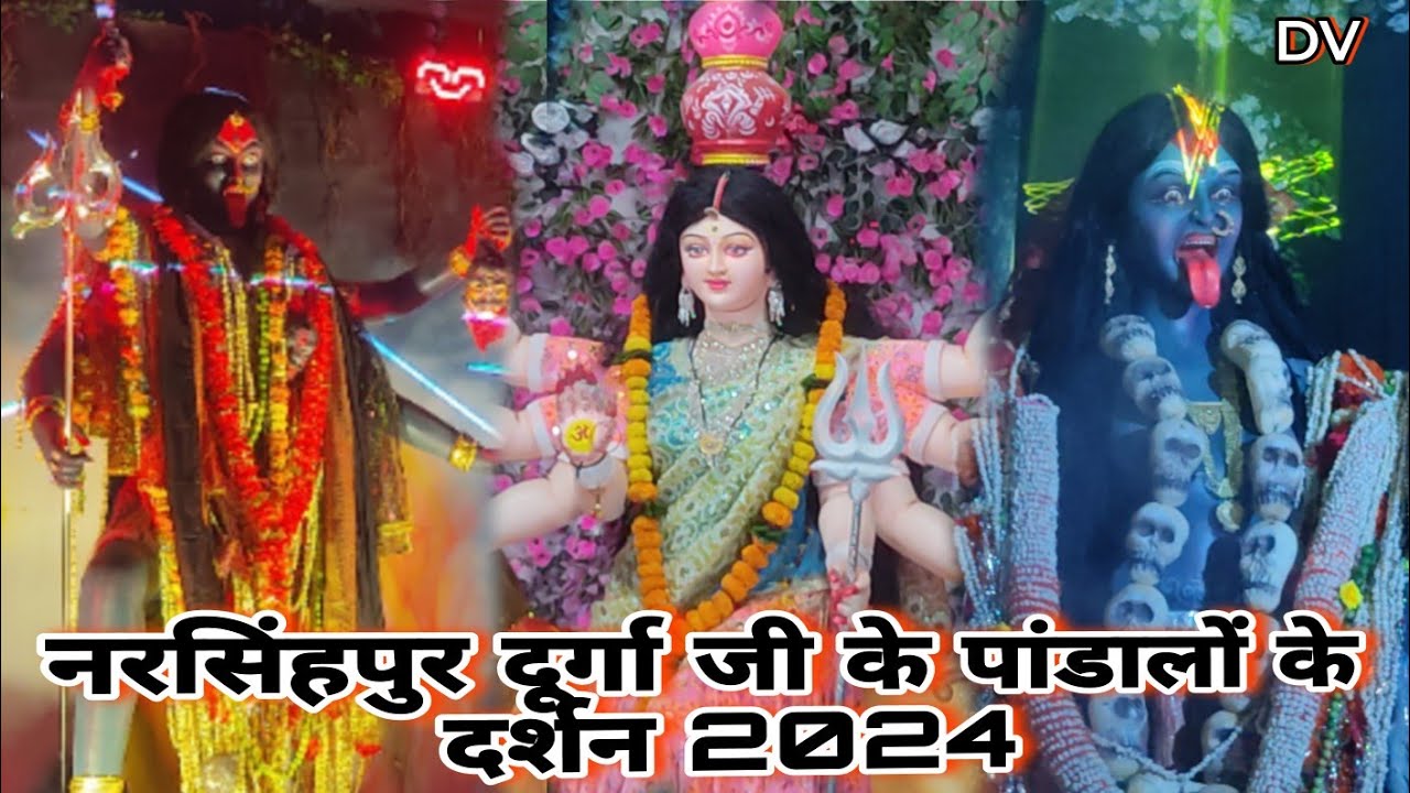 नरसिंहपुर दूर्गा जी के पांडालों के दर्शन2024|Durga ji ke pandal ke darshan#narsinghpur#navratri2024