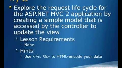 Lesson 8B - The Request Lifecycle in MVC