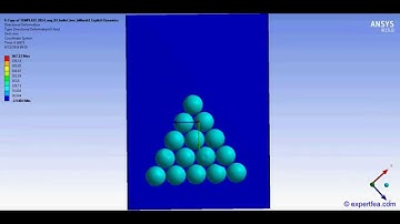 ANSYS WB Explicit Dynamics FEA - Drop Test of rigid pool/ billiard balls into a flexible box