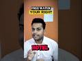 99% Log Nahi Jaante — Hotel Mein FREE Paani Aapka Right Hai! 😳 #shorts #legalawareness #shortfeed