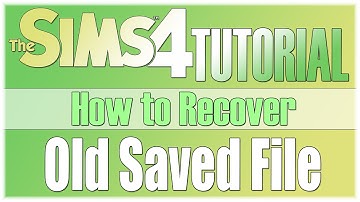 TS4 Tutorial: How to Recover/Backtrack Old Saved Files