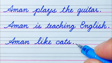 Simple Sentence in Cursive Handwriting | Cursive Writing | i Write