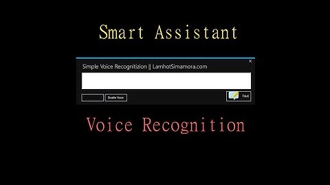 My Smart Assistant || Voice Recognition C#.Net || GoSmart #part1