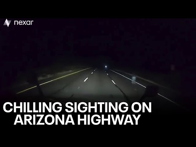 Ghost? Glare? Arizona trucker shares footage of chilling sighting class=