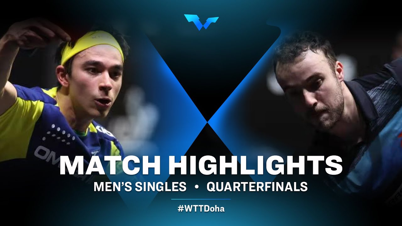 Hugo Calderano vs Simon Gauzy | WTT Contender Doha 2021 | Men's Singles | QF Highlights