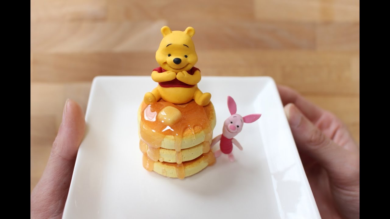 100均樹脂粘土】プーさん・ピグレットとホットケーキ Disney pooh