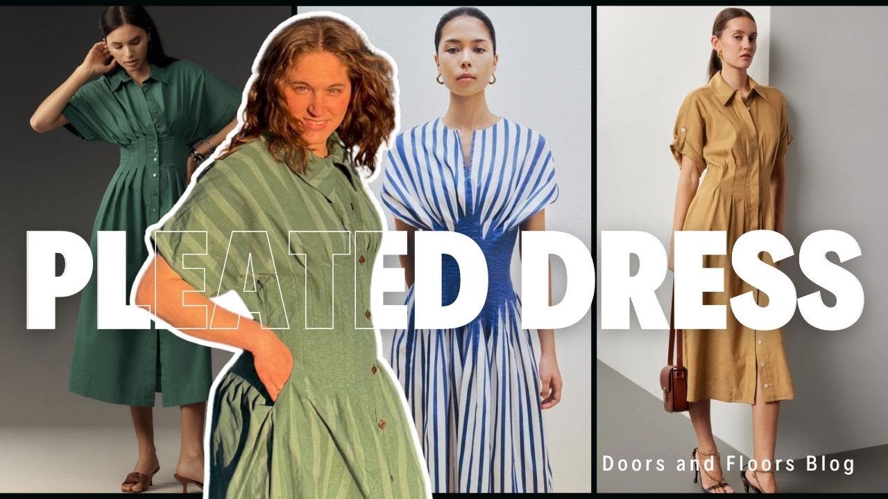 I made a trendy pleated button-up dress | DIY Adavi dress