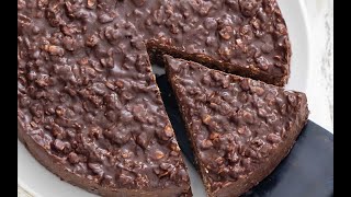 How to make 3 ingredients chocolate oatmeal cake/No- bake chocolate oat cake recipe / کیک شکلاتی جو