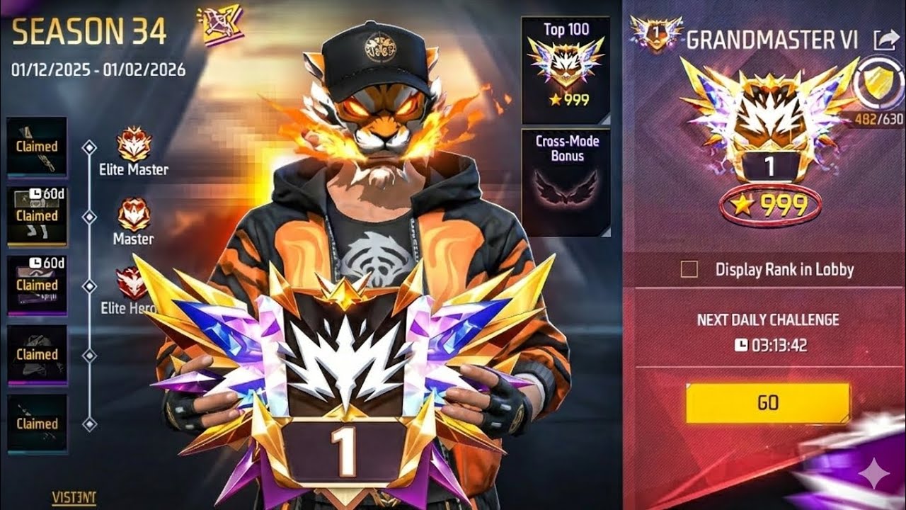 Top 1 Rank push CS 😲 24 hours Challenge #viral 