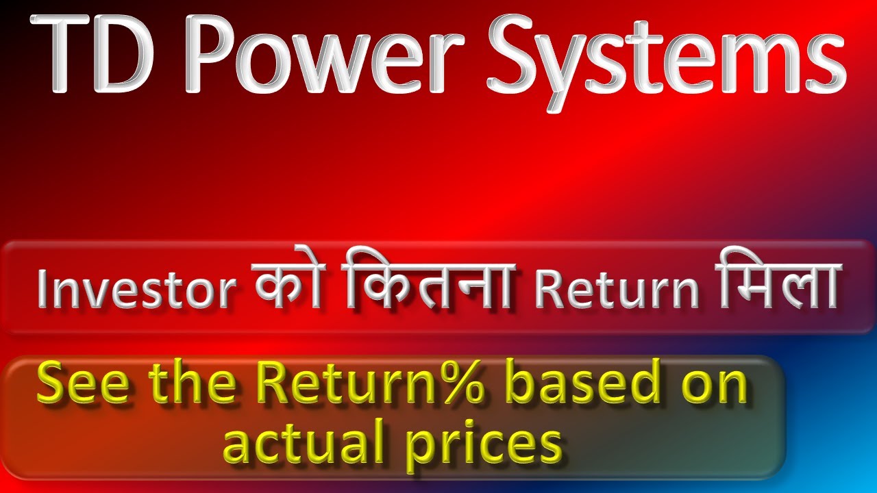 TD Power Systems Price Analysis YouTube