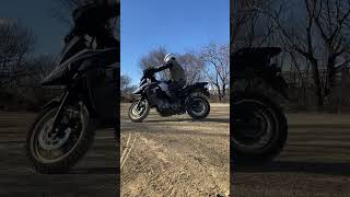 V-Strom650xt ジミーに八の字練習 しあわせなバター