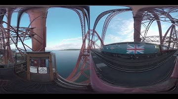 360 view of Flying Scotsman from Forth Bridge on 15 May 2016.