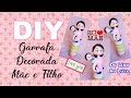 (DIY) Garrafa Decorada Mãe com Filho nas Costas (Cavalinho) Especial Dia das Mães #9