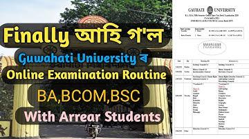 Online Exam Routine BA BCom BSc | Guwahati University Exam 2021