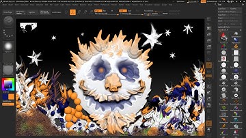 ZBRUSH - Lesson 04 - Painting and Sculpting, 2D, 2.5D, 3D Brushes and Tools, Polymesh, Initialize