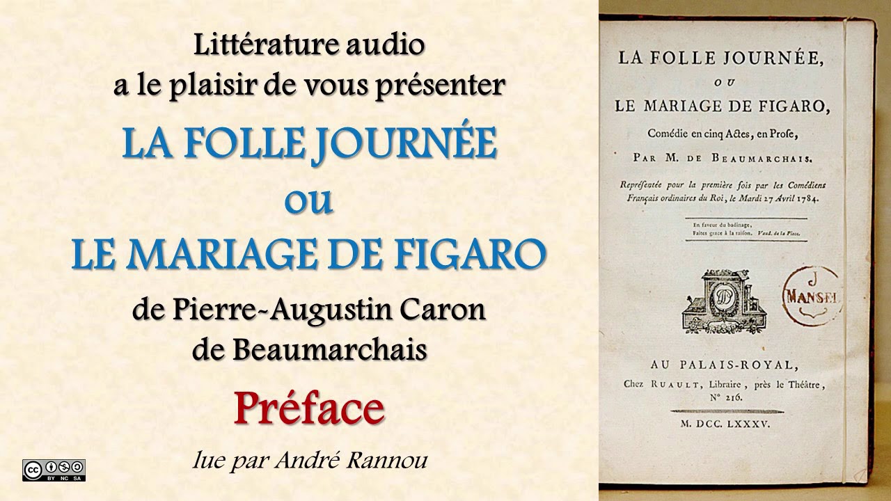 Beaumarchais Le Mariage De Figaro Preface Livre Audio Youtube
