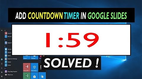 How to add timer in google slides | Add countdown timer in google slides