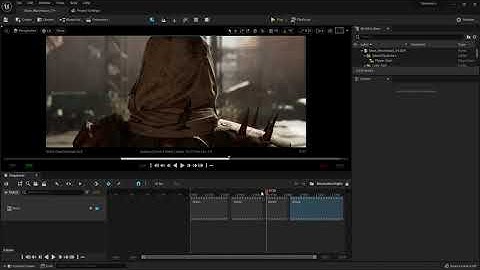 UE4 video level real-time animation core 12 combining shots in a master track