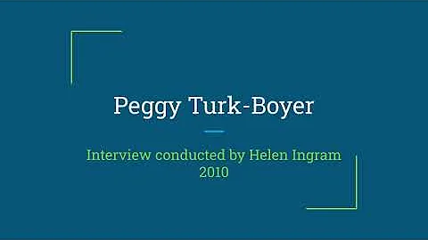 Sonoran Desert Voices: Peggy Turk Boyer, CEDO