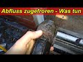 Abfluss zugefroren , Schnee schmilzt - Abfluss eingefroren Was tun - Abwasserleitung gefroren