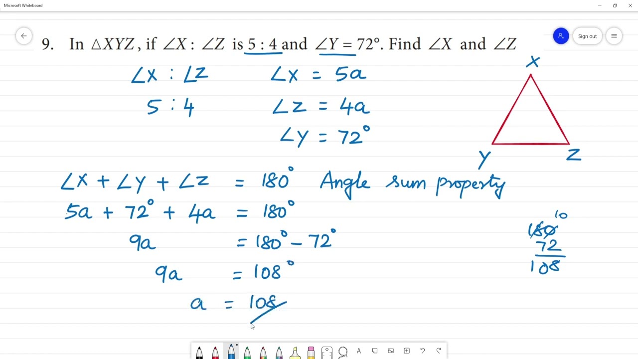 Class 7 TN Maths Term II 4. Geometry Exercise 4.1 9. In ∆ XYZ