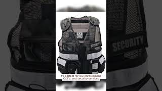 Black Security Hi-Vis Mesh Vest for Tactical Law Enforcement & Dog Handlers