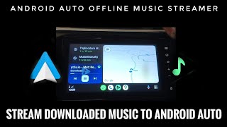 Music player integrated to Android auto for offline streaming music in phone to car system