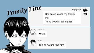 Family Line | Kageyama Tobio | Angst | Haikyuu | Live Video AU | Triggers in desc |