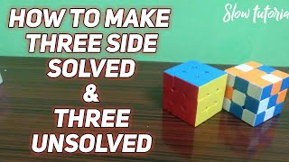 How to make Three side solved and Three side unsolved pattern in Rubiks cube#Rubik's screenshot 3