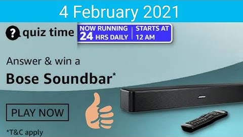 Bose Soundbar | Amazon Bose Soundbar Quiz Answers | Bose Soundbar Quiz Answers Amazon | Bose Quiz