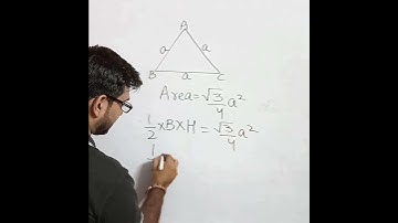 Height of equilateral triangle | equilateral triangle | area | height of triangle #maths #shorts