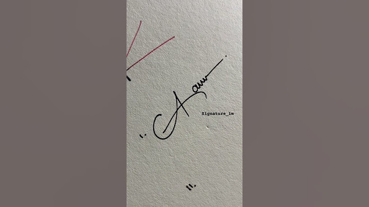 How to sign the letter A?❤️